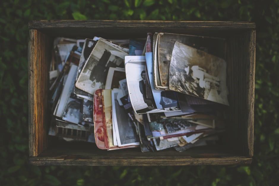 old photos in a box