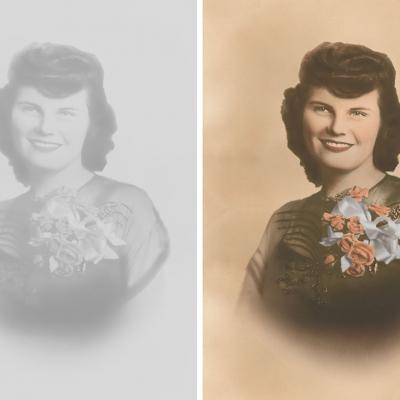 Mothers Day Digital Photo Restoration And Colorization