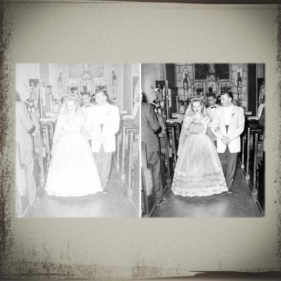 major damage to wedding photo erased by Heritage