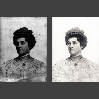 damaged antique photo - photograph repair by heritage